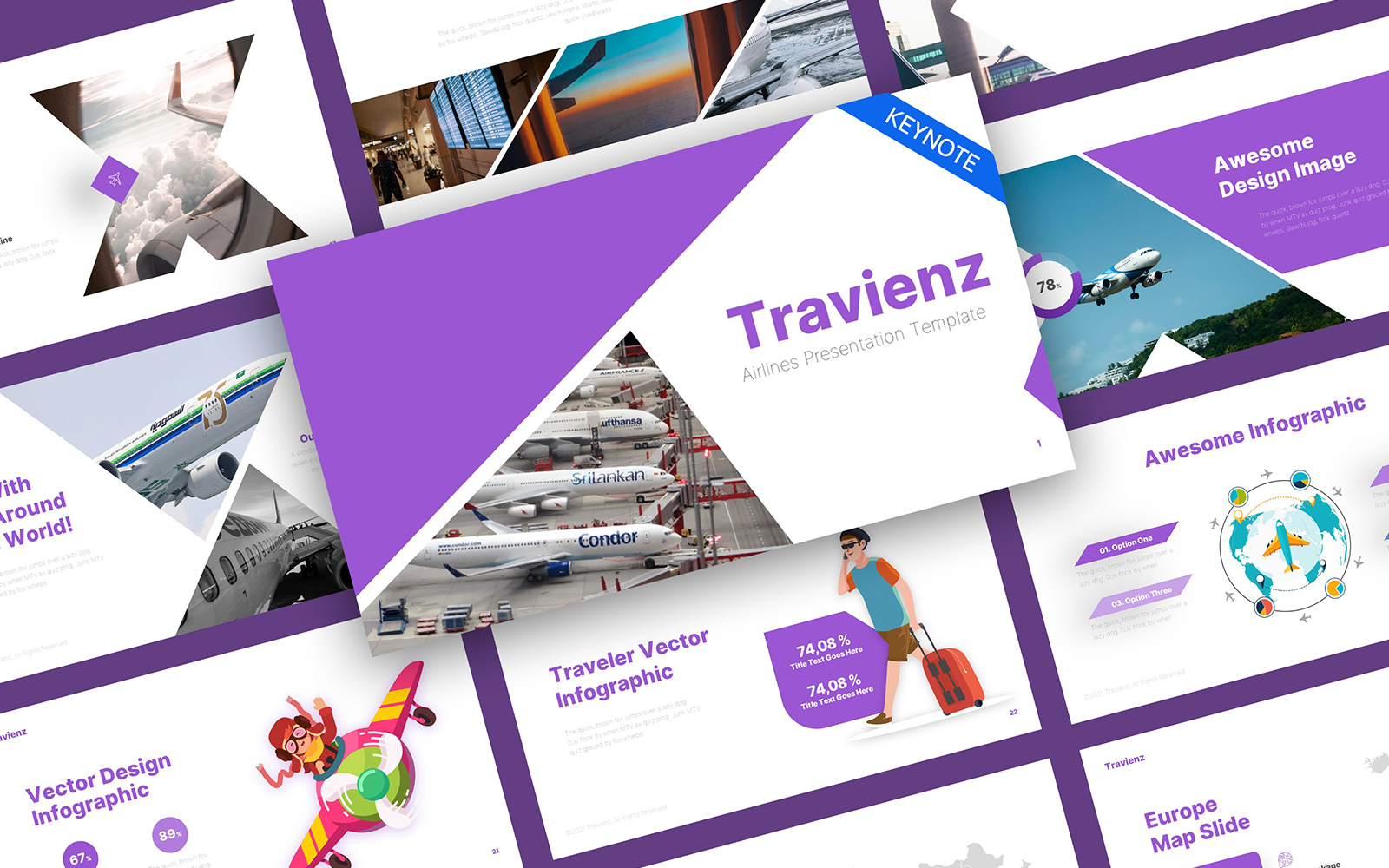 Travienz Airlines Modern Keynote Template