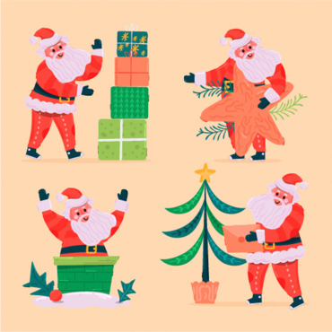 Claus Character Illustrations Templates 279668