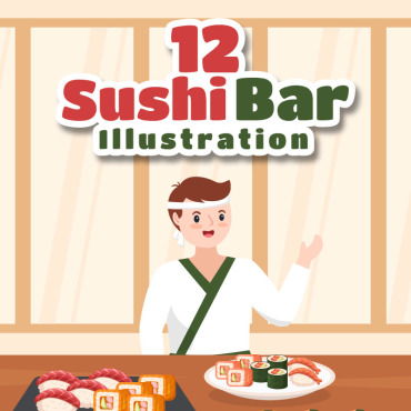 Bar Sushi Illustrations Templates 279678