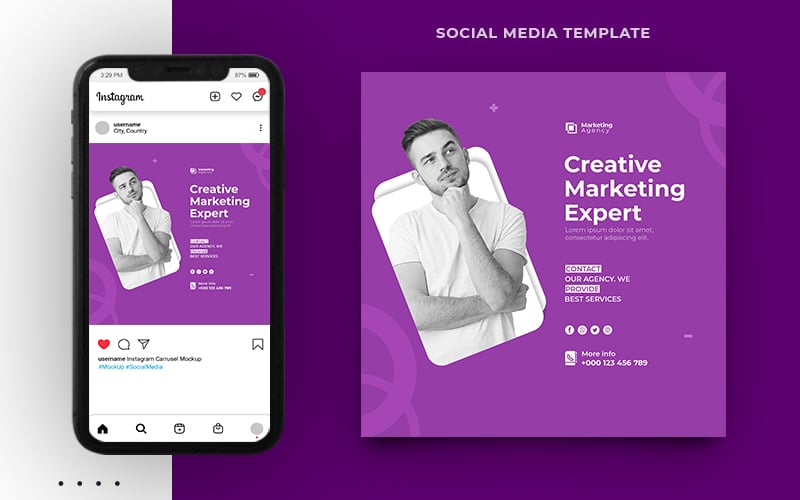 Digital Marketing Agency Corporate Social Media Instagram Post Banner Template