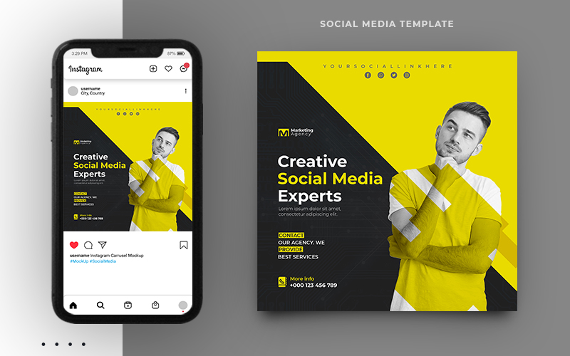 Marketing Agency Social Media Post Template