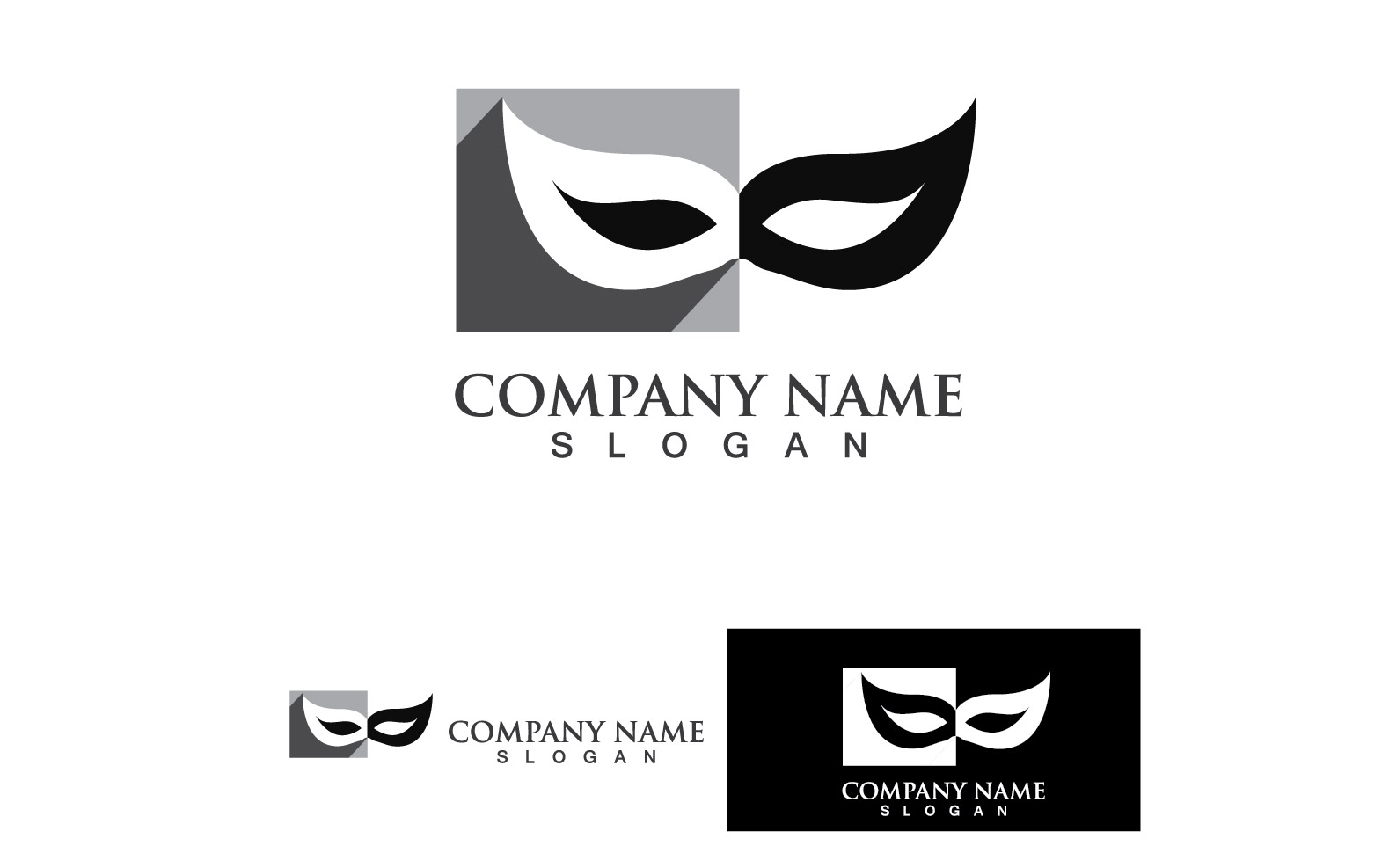 Mask Logo And Symbol Vector Design Template 8