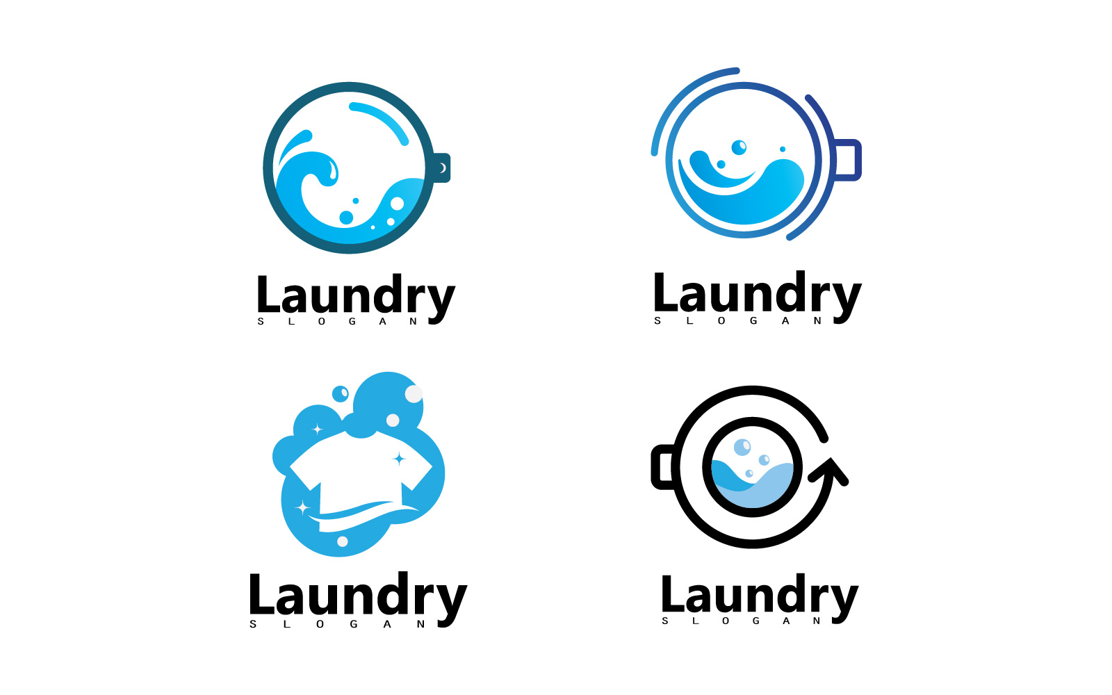 Washing machine laundry icon logo design V10