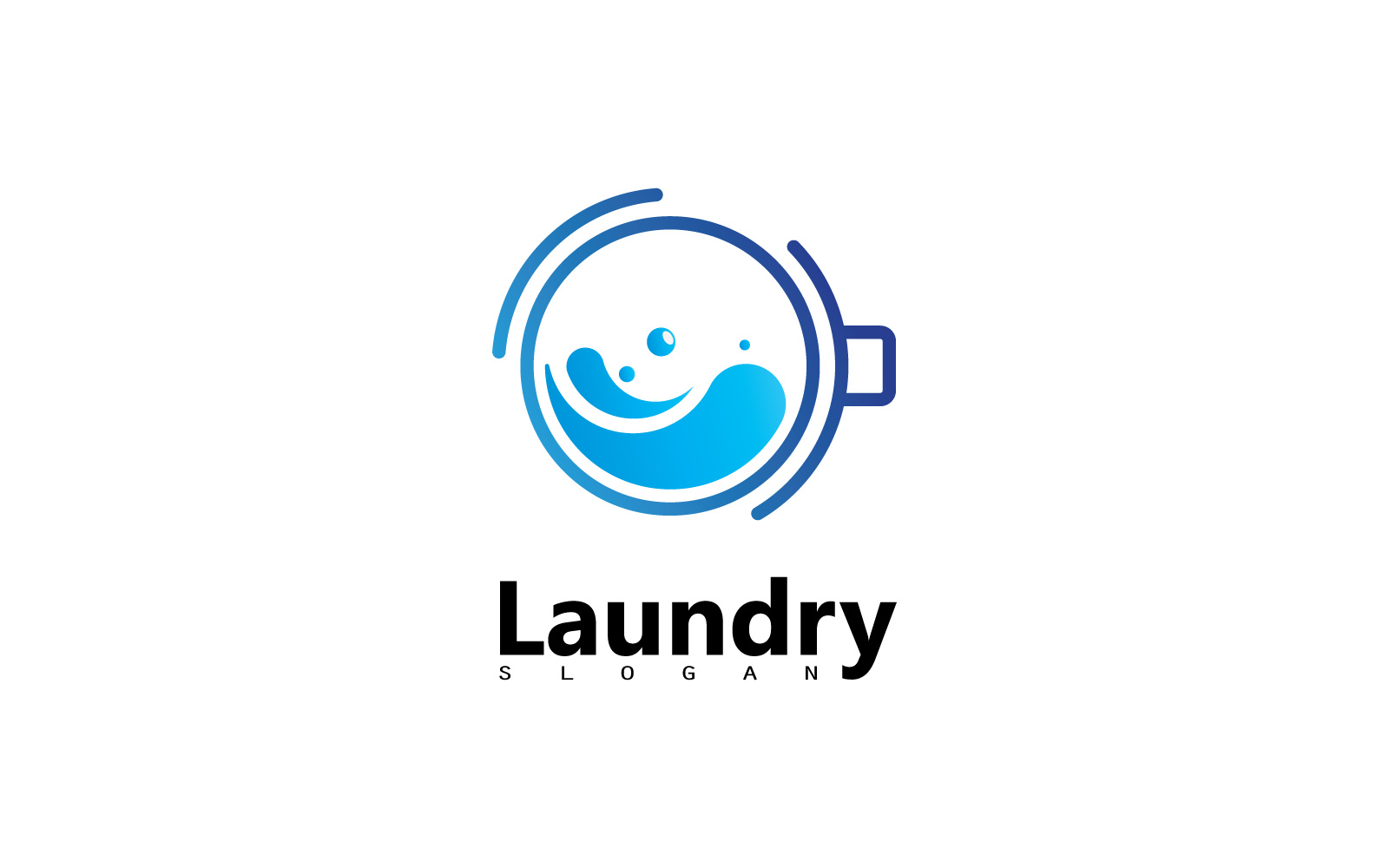 Washing machine laundry icon logo design V6