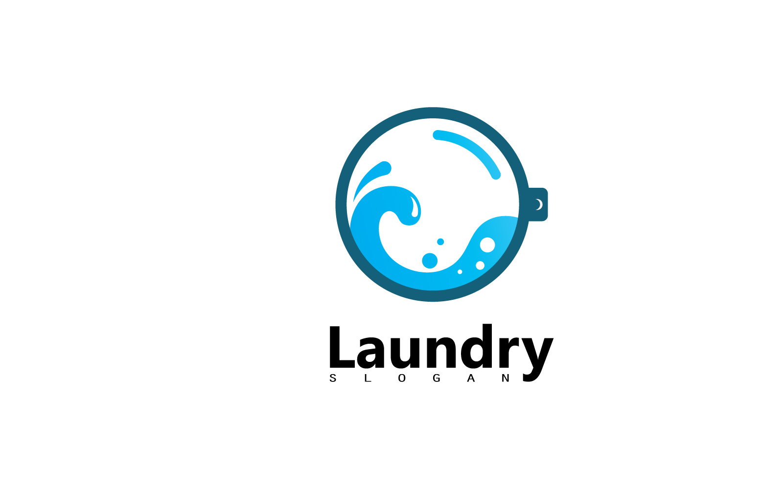 Washing machine laundry icon logo design V4