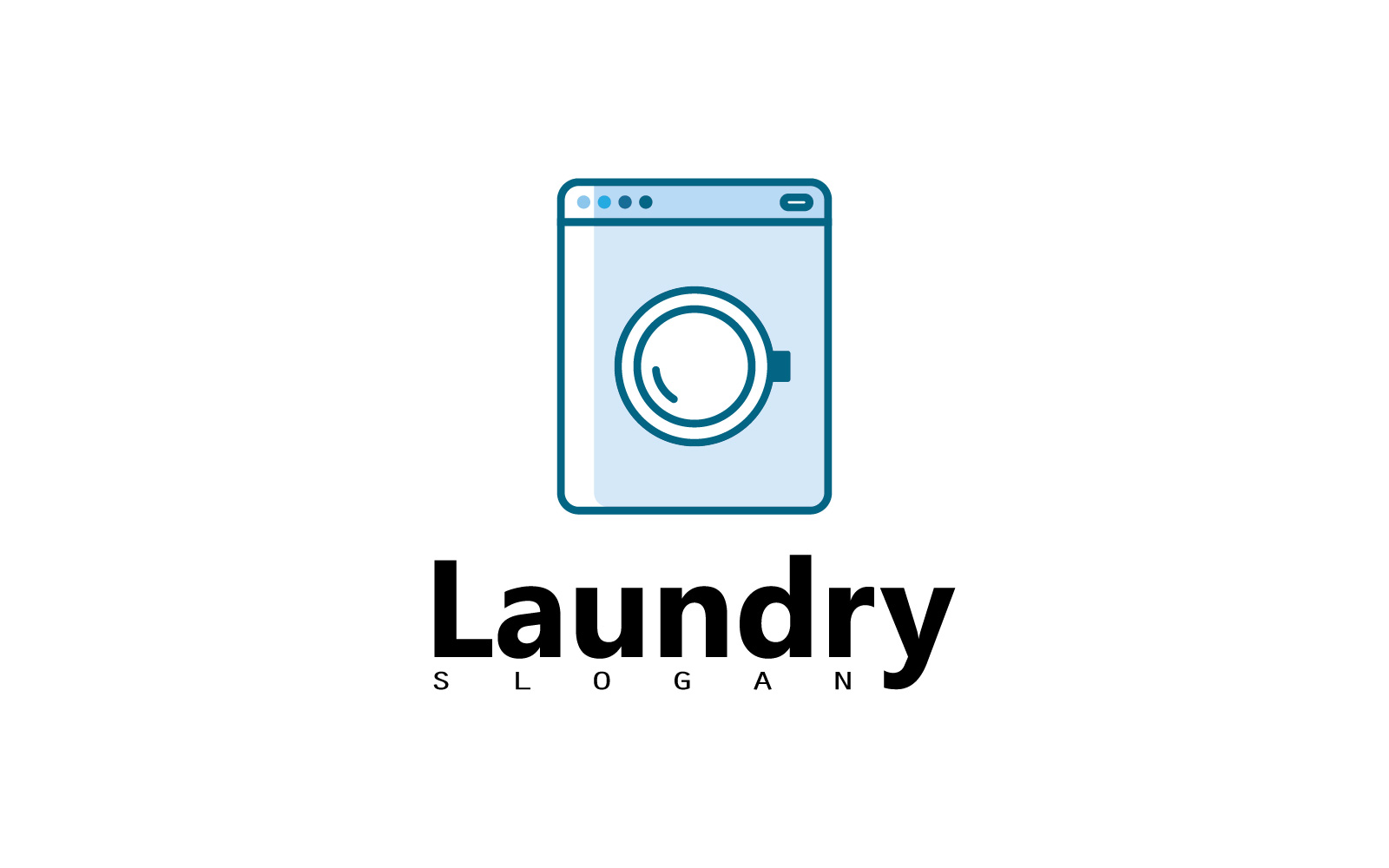 Washing machine laundry icon logo design V3