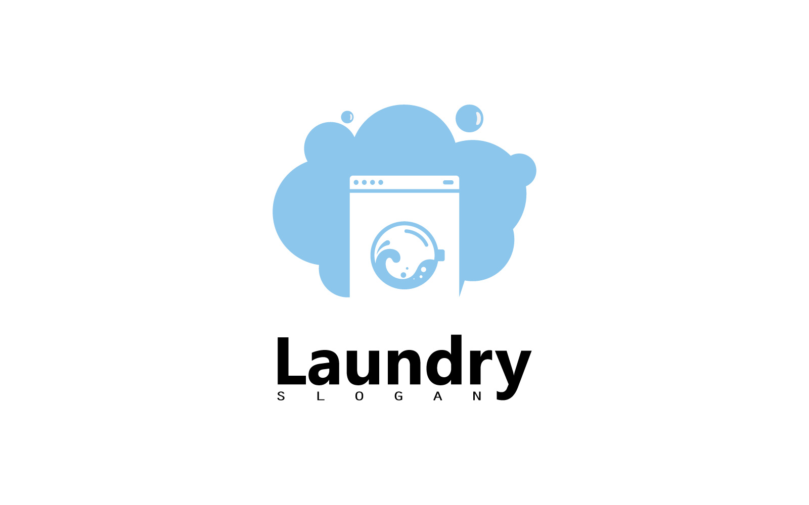 Washing machine laundry icon logo design V1