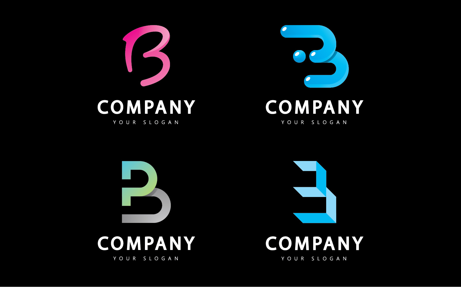 Letter B icon logo design V5