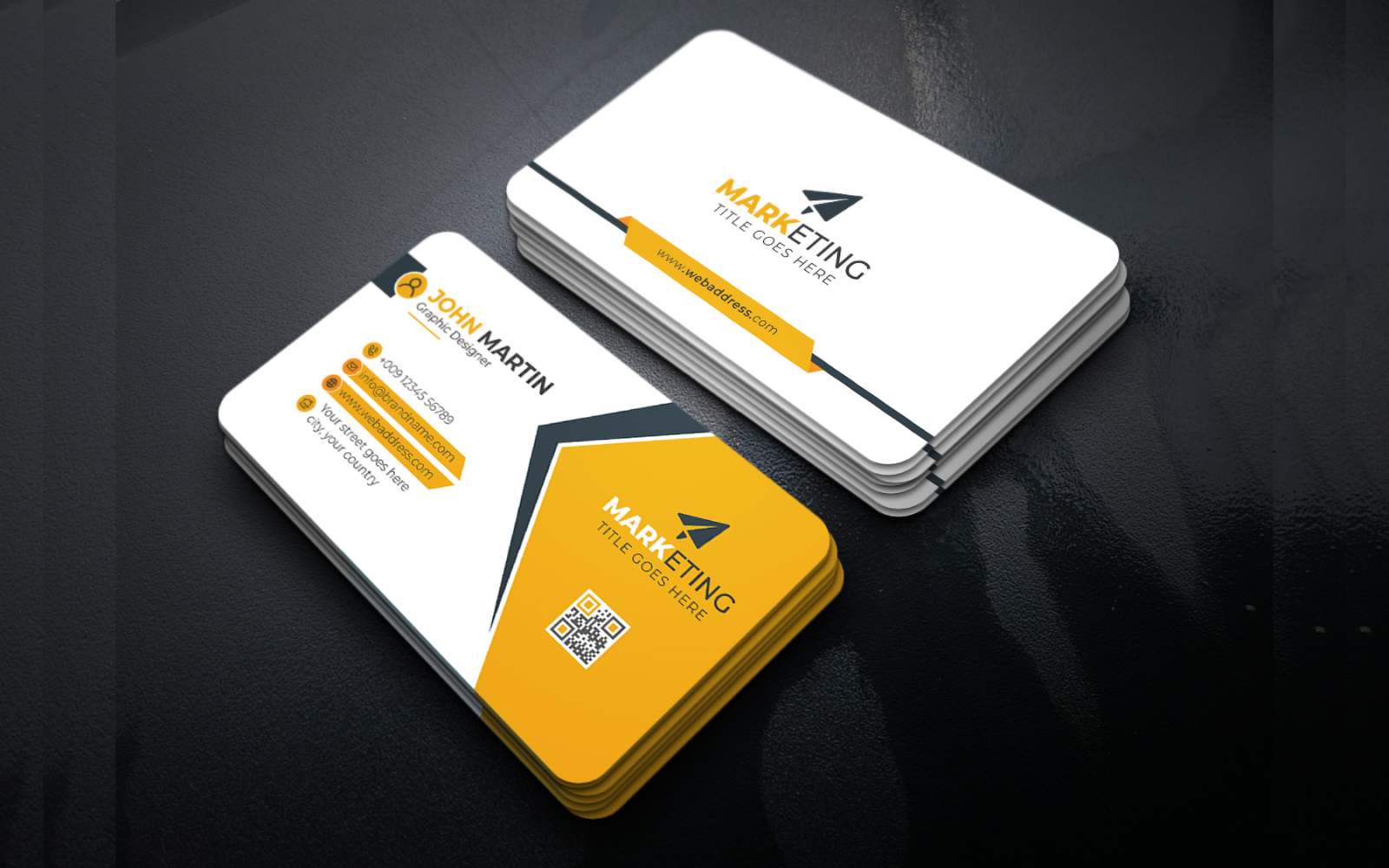 Clean Simple Minimalist Business Card Template Layout