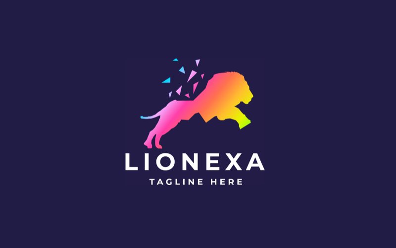 Lion Pixel Professional Logo Template
