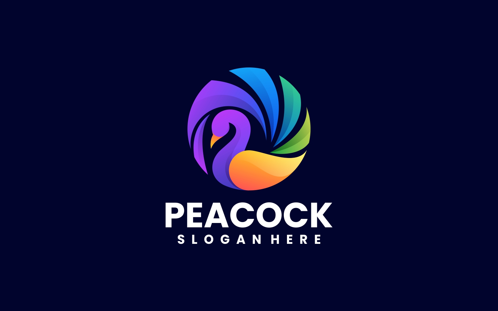 Peacock Gradient Colorful Logo 2