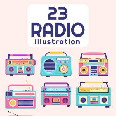 Radio Broadcast Illustrations Templates 280112
