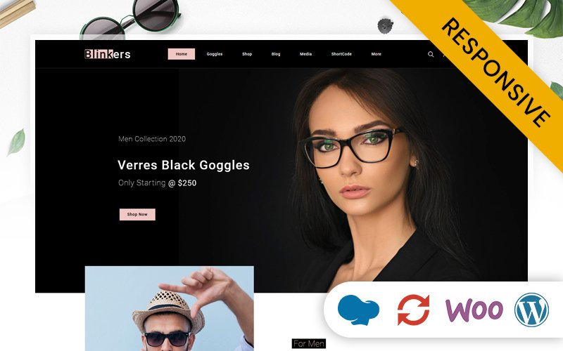 Blinkers - Smart Eye Glasses Store Elementor WooCommerce Responsive Theme
