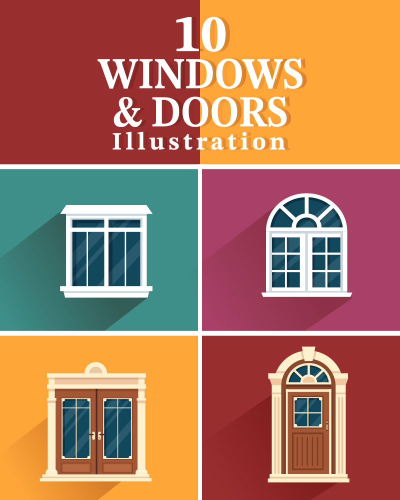 10 Doors and Windows Illustration