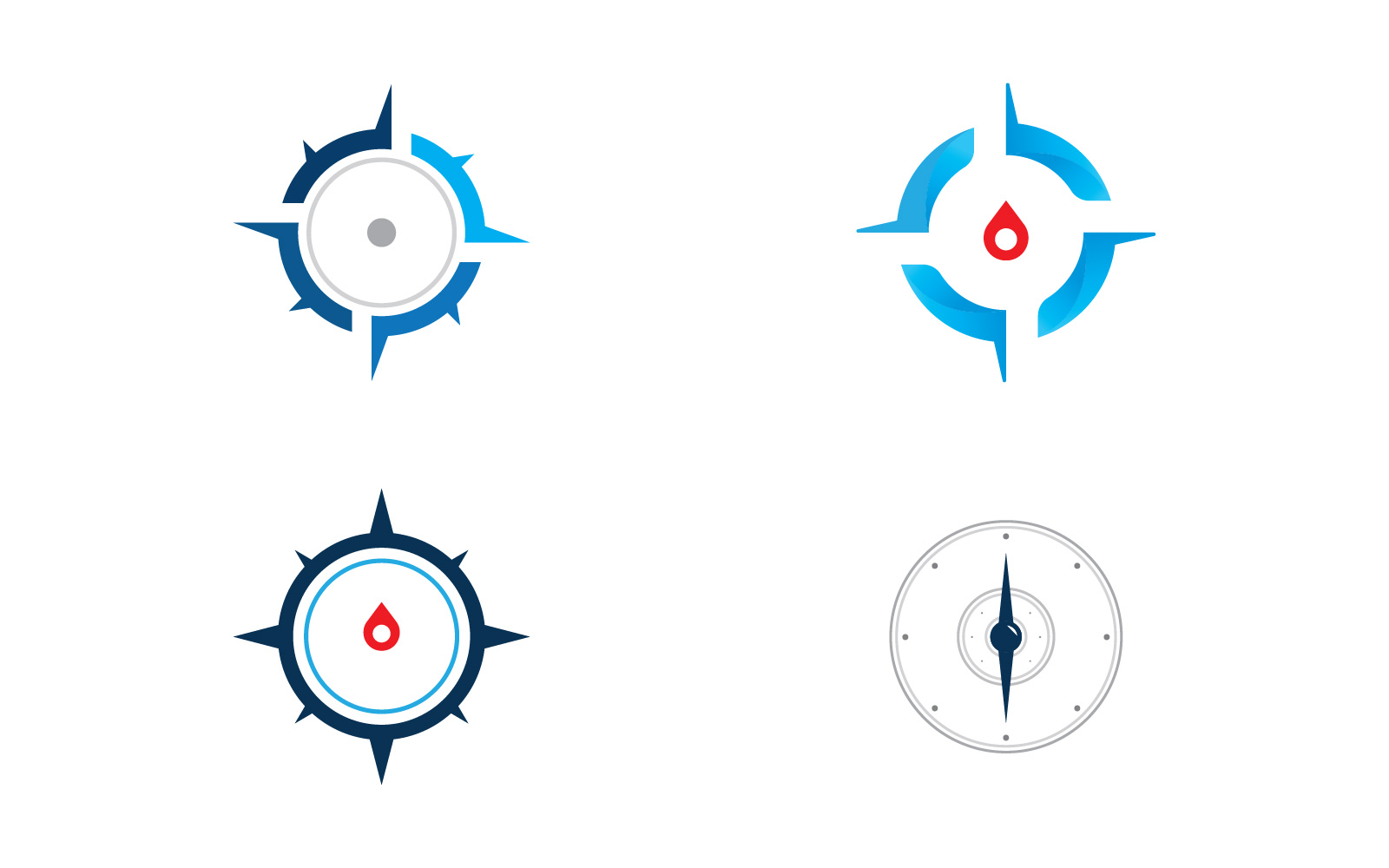 Compass logo template. Vector illustration. V10