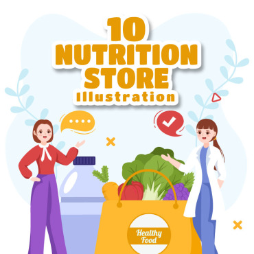 Store Vegan Illustrations Templates 280413