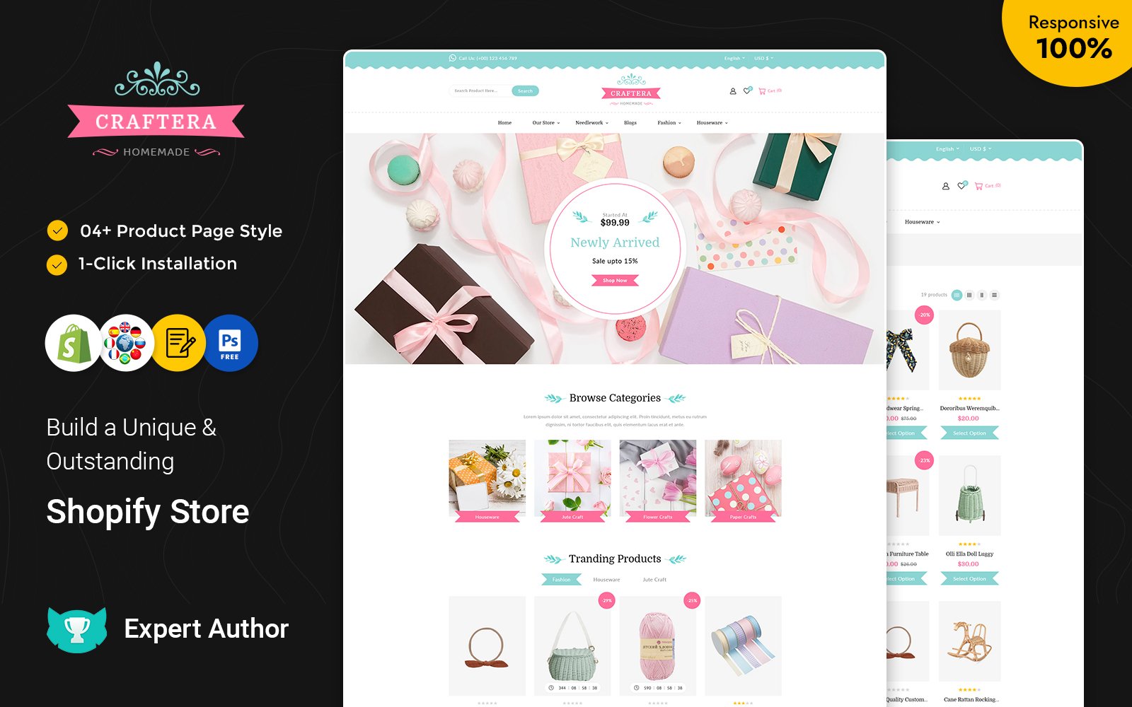 Craftera - Multipurpose Responsive Shopify Theme