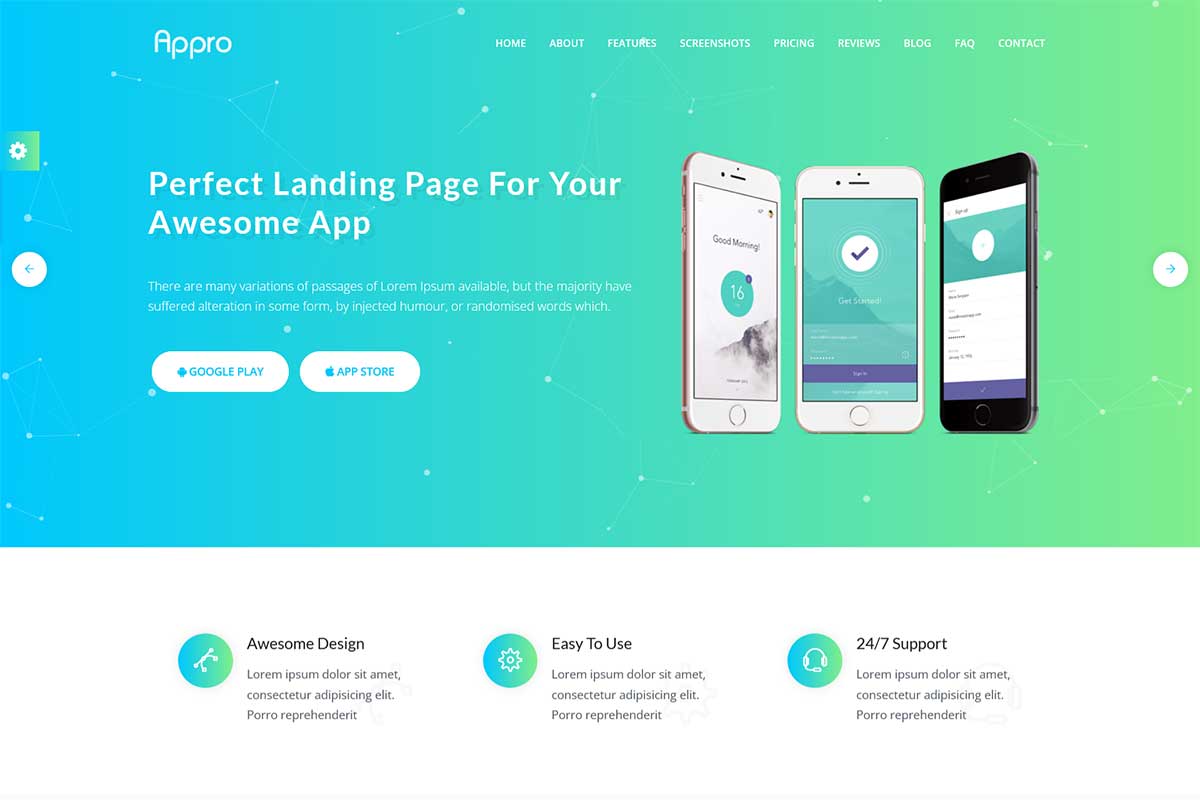 Appro - App Landing Page WordPress Theme