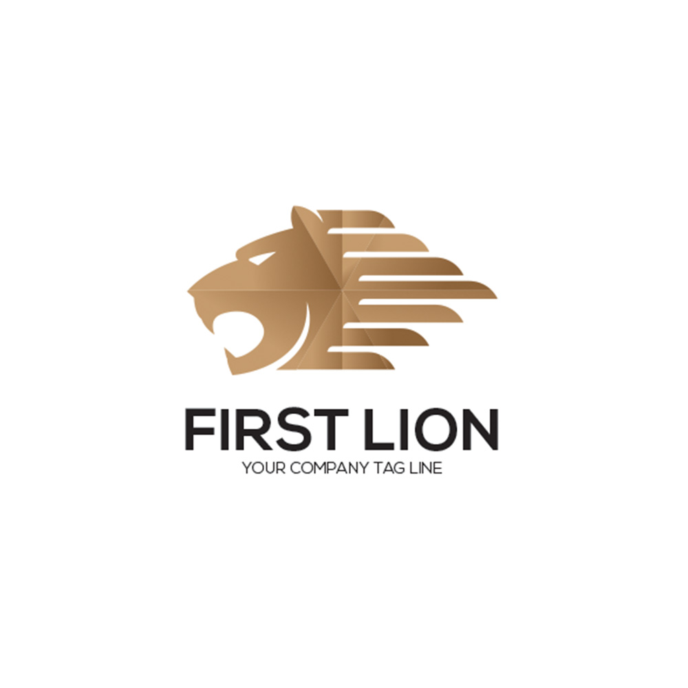 Mordant Minimal First Lion Logo Template