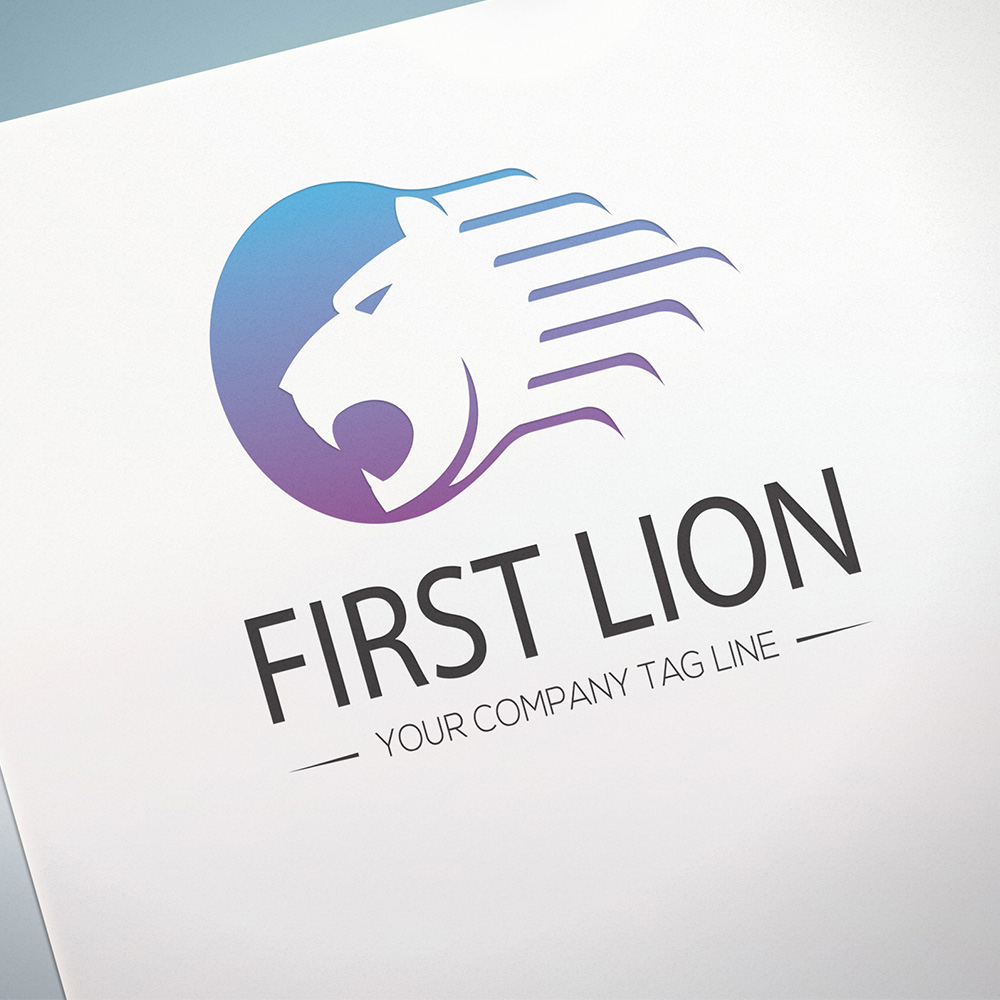 Mordant First Lion Logo Template