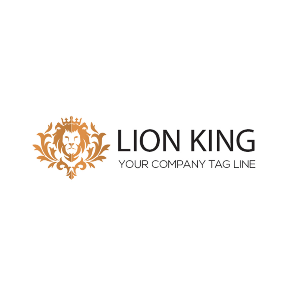 Royal Minimal Lion King Logo Template