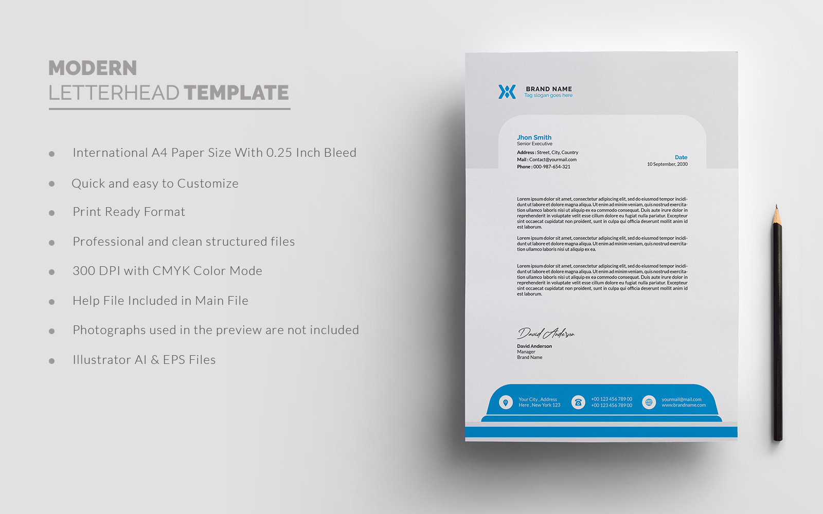 Letterhead - Modern Corporate Identity Template