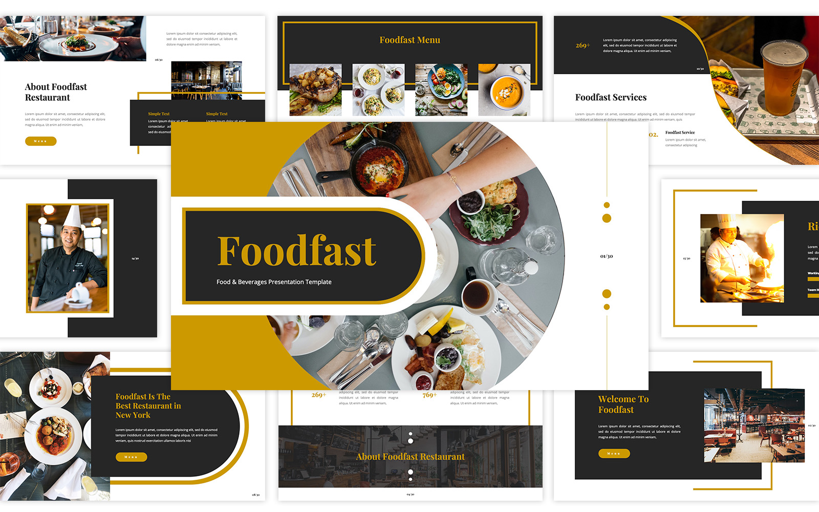 Foodfast - Food & Beverages PowerPoint