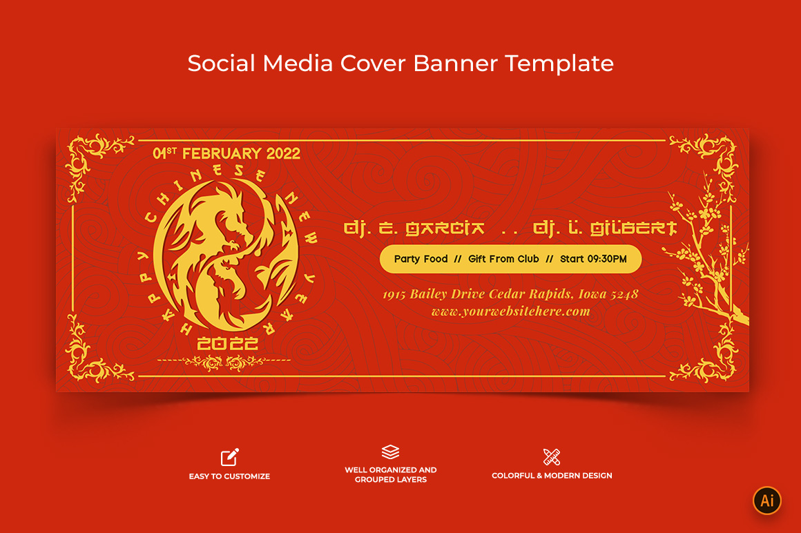 Chinese NewYear Facebook Cover Banner Design-03