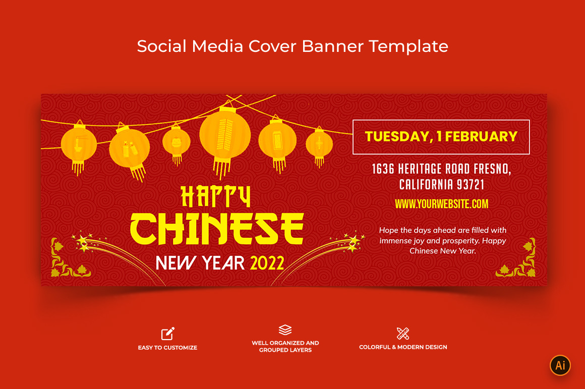 Chinese NewYear Facebook Cover Banner Design-13