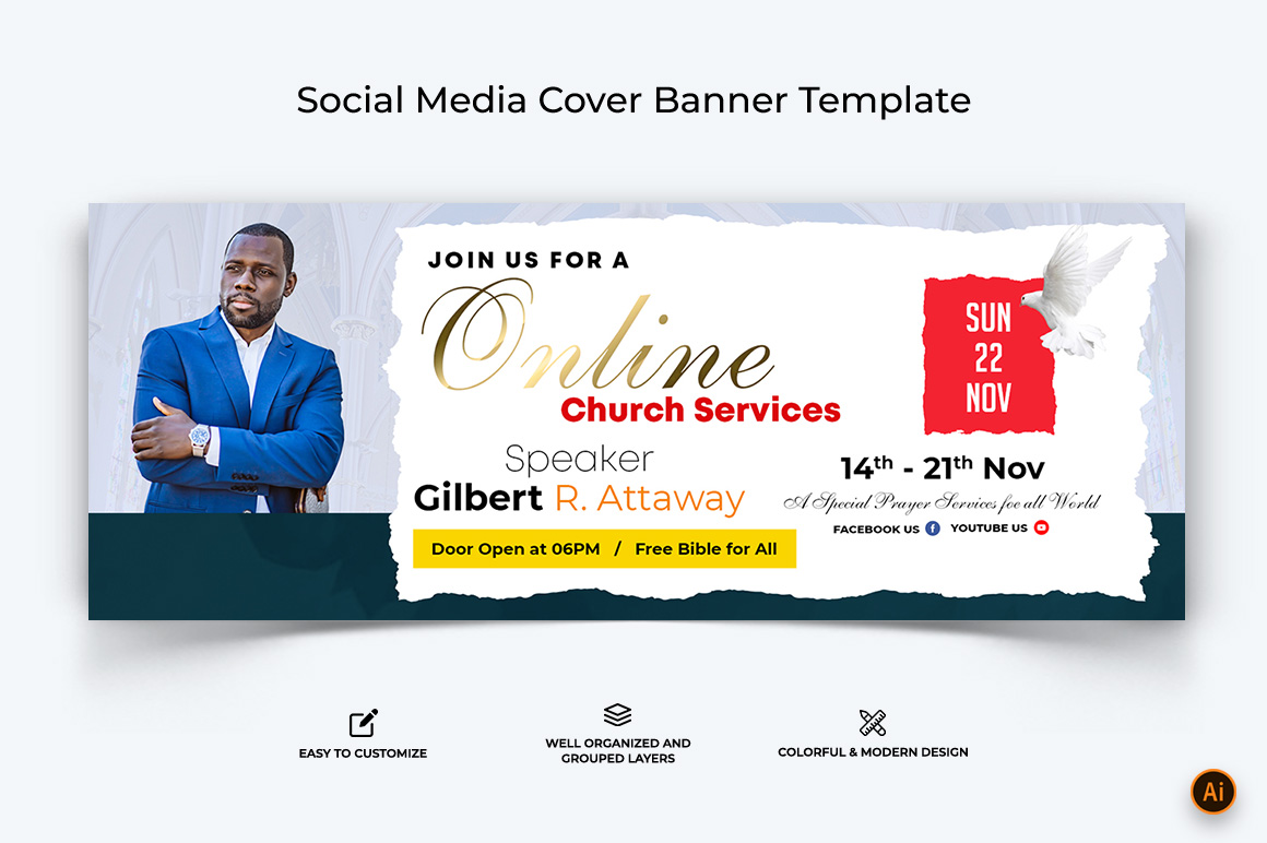 Church Speech Facebook Cover Banner Design-01