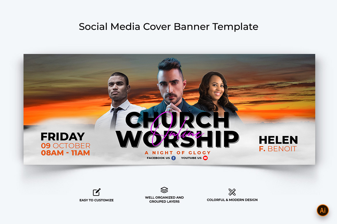 Church Speech Facebook Cover Banner Design-05