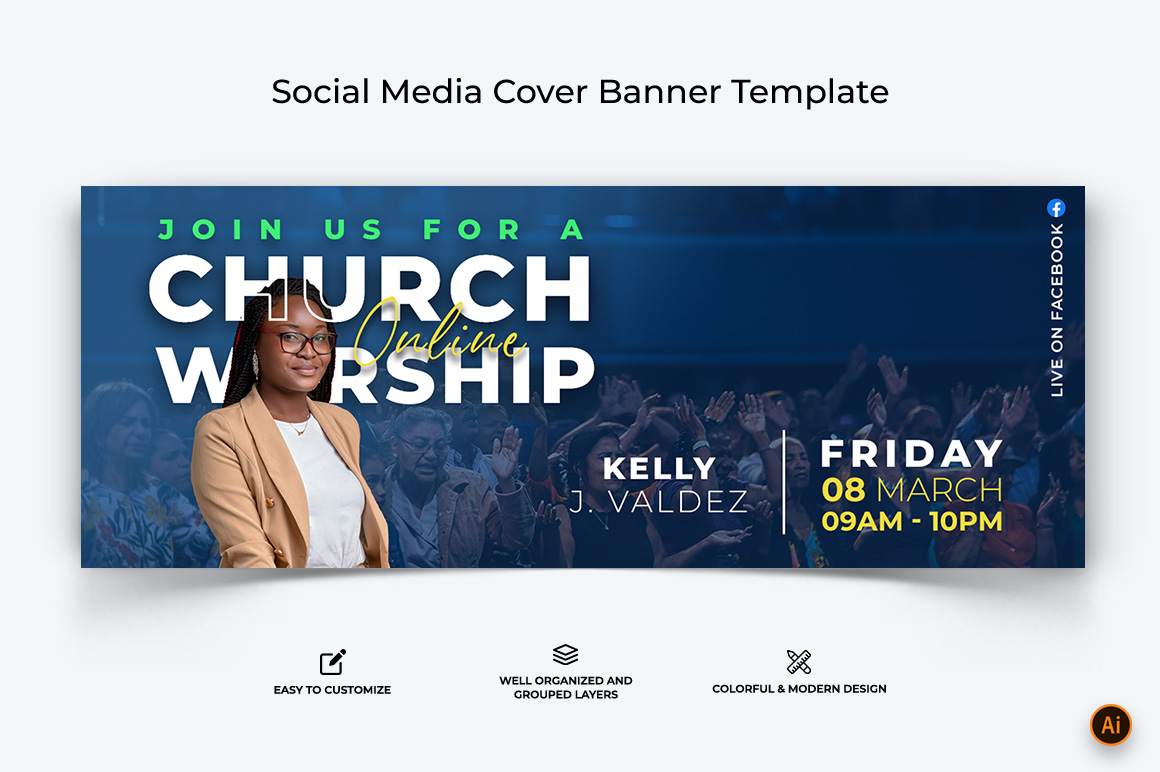 Church Speech Facebook Cover Banner Design-11