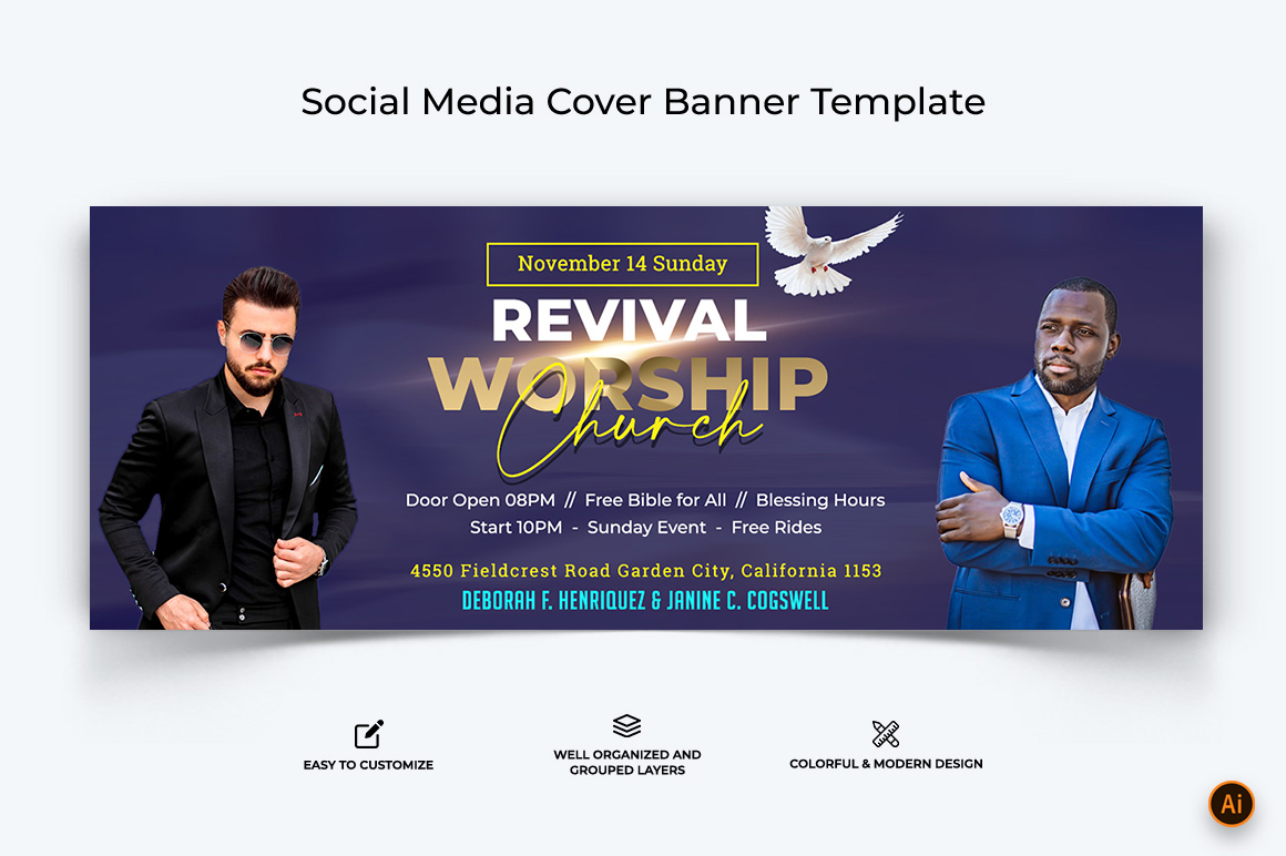 Church Speech Facebook Cover Banner Design-20