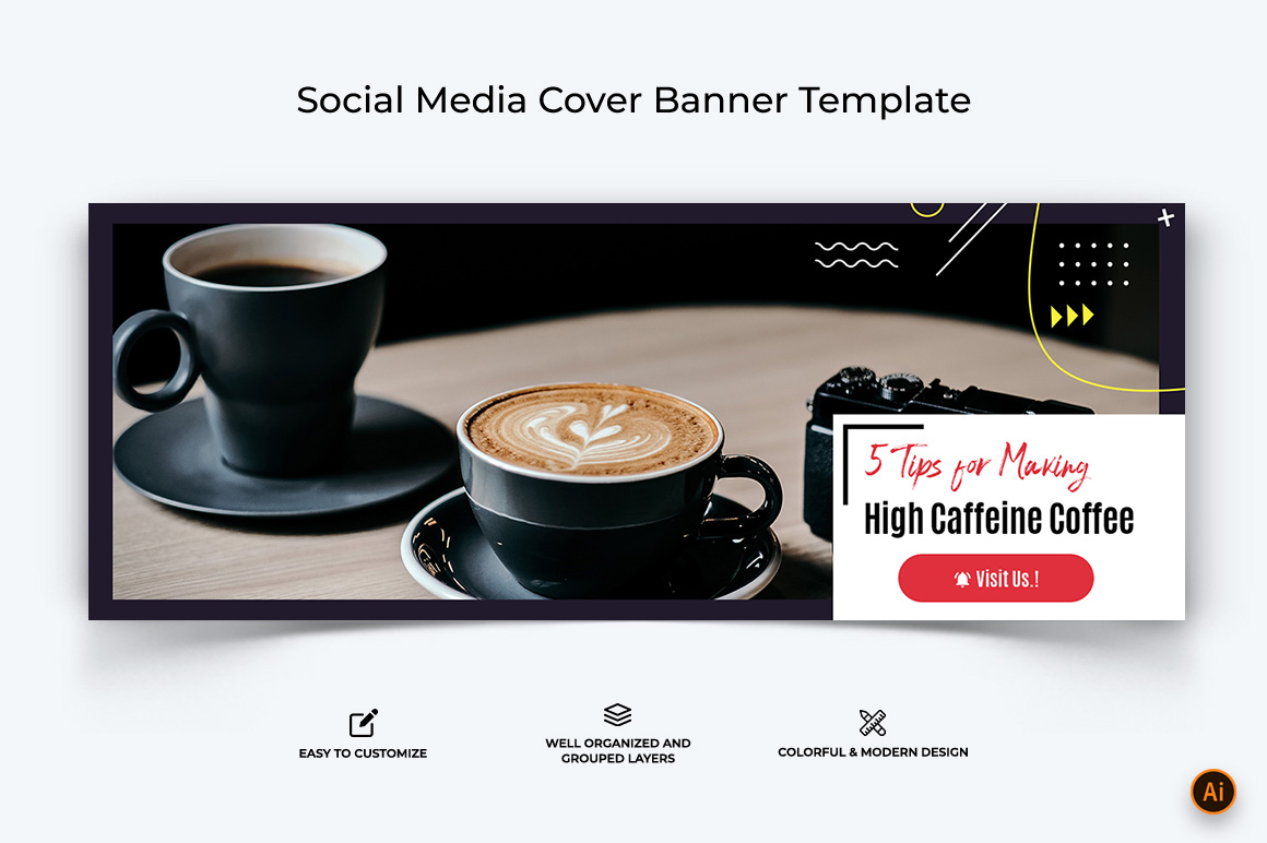 Coffee Making Facebook Cover Banner Design-07