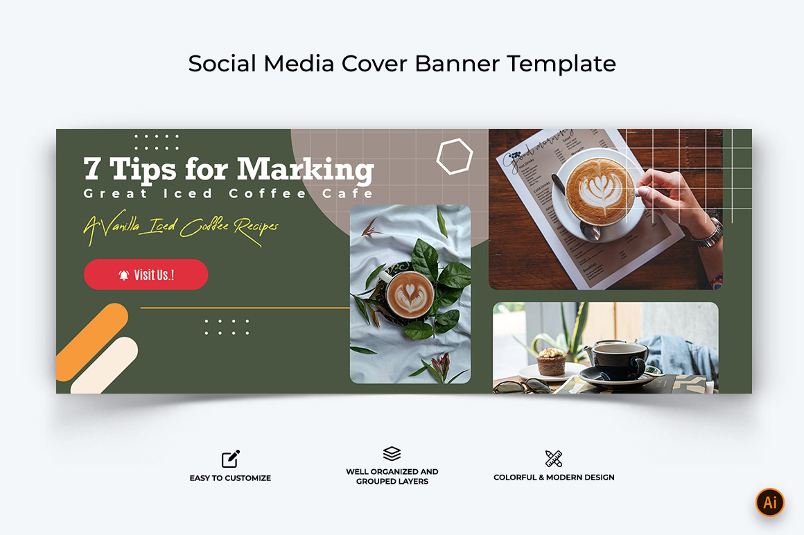 Coffee Making Facebook Cover Banner Design-08