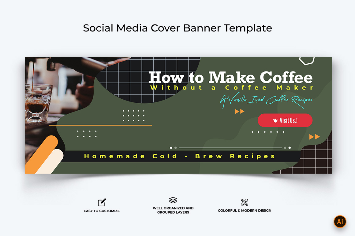 Coffee Making Facebook Cover Banner Design-09