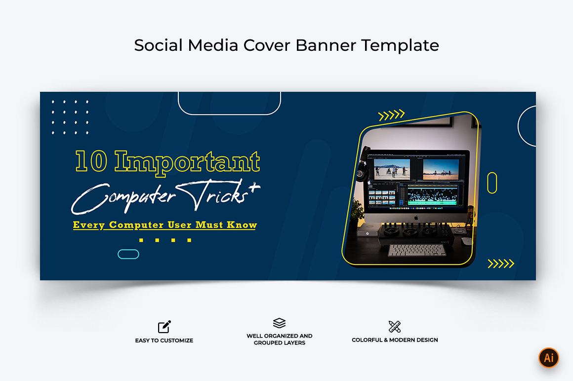 Computer Tricks and Hacking Facebook Cover Banner Design-01