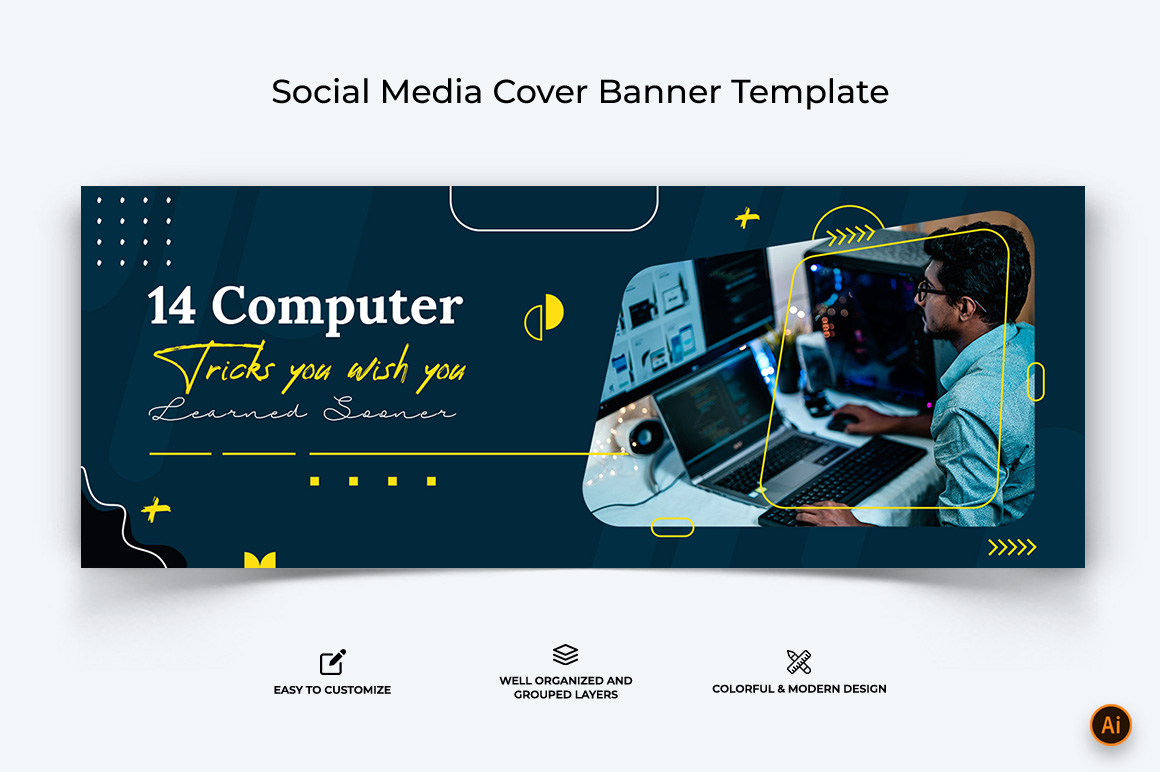 Computer Tricks and Hacking Facebook Cover Banner Design-02