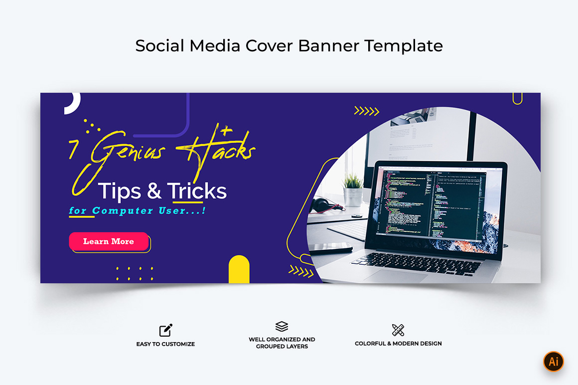 Computer Tricks and Hacking Facebook Cover Banner Design-04