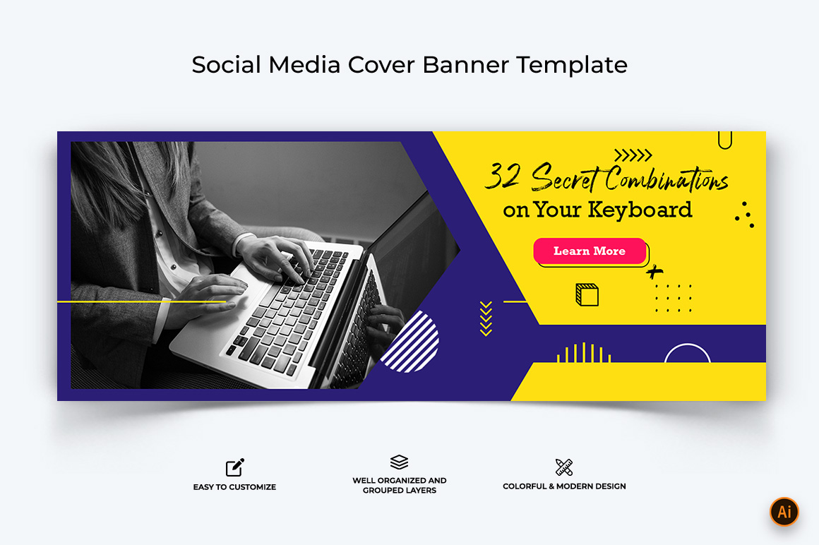 Computer Tricks and Hacking Facebook Cover Banner Design-07