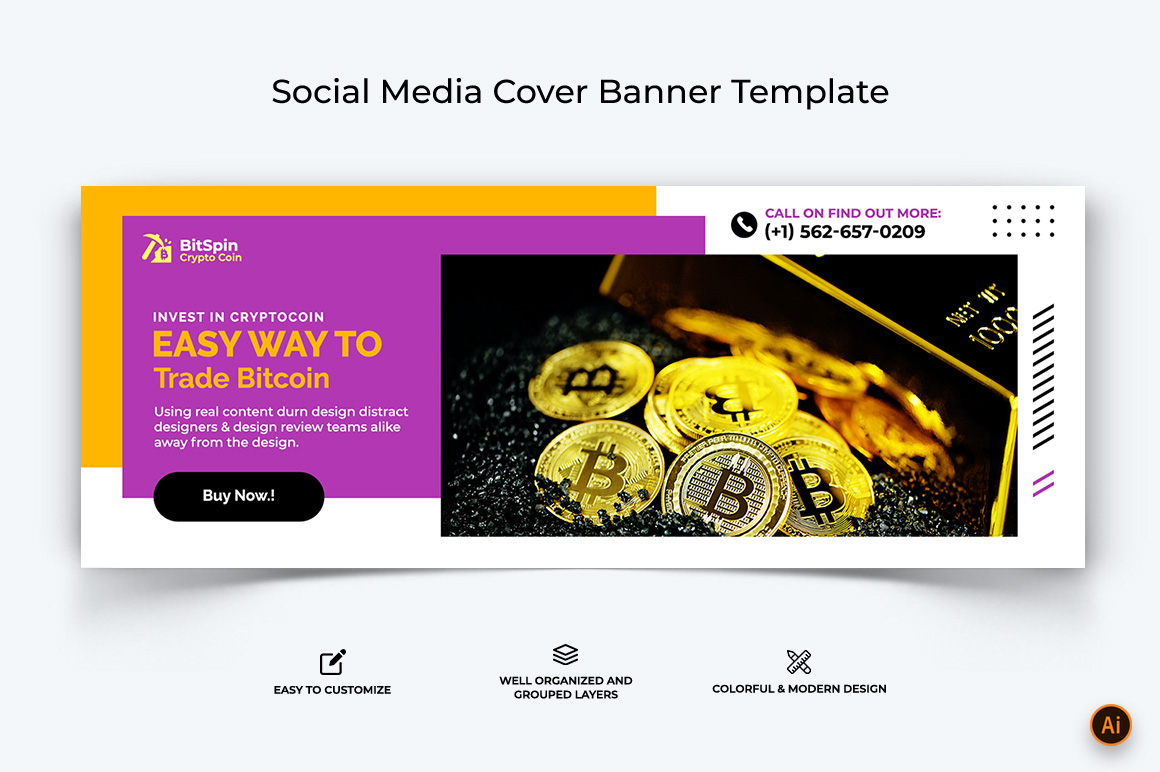 CryptoCurrency Facebook Cover Banner Design-15