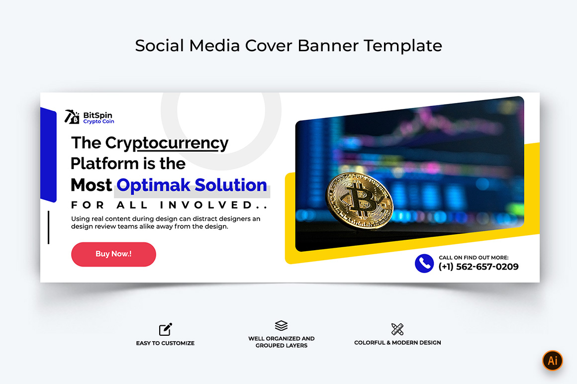 CryptoCurrency Facebook Cover Banner Design-16