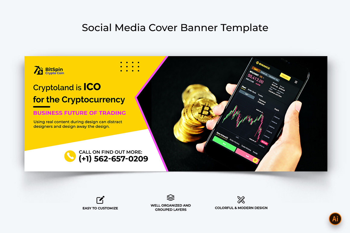 CryptoCurrency Facebook Cover Banner Design-17