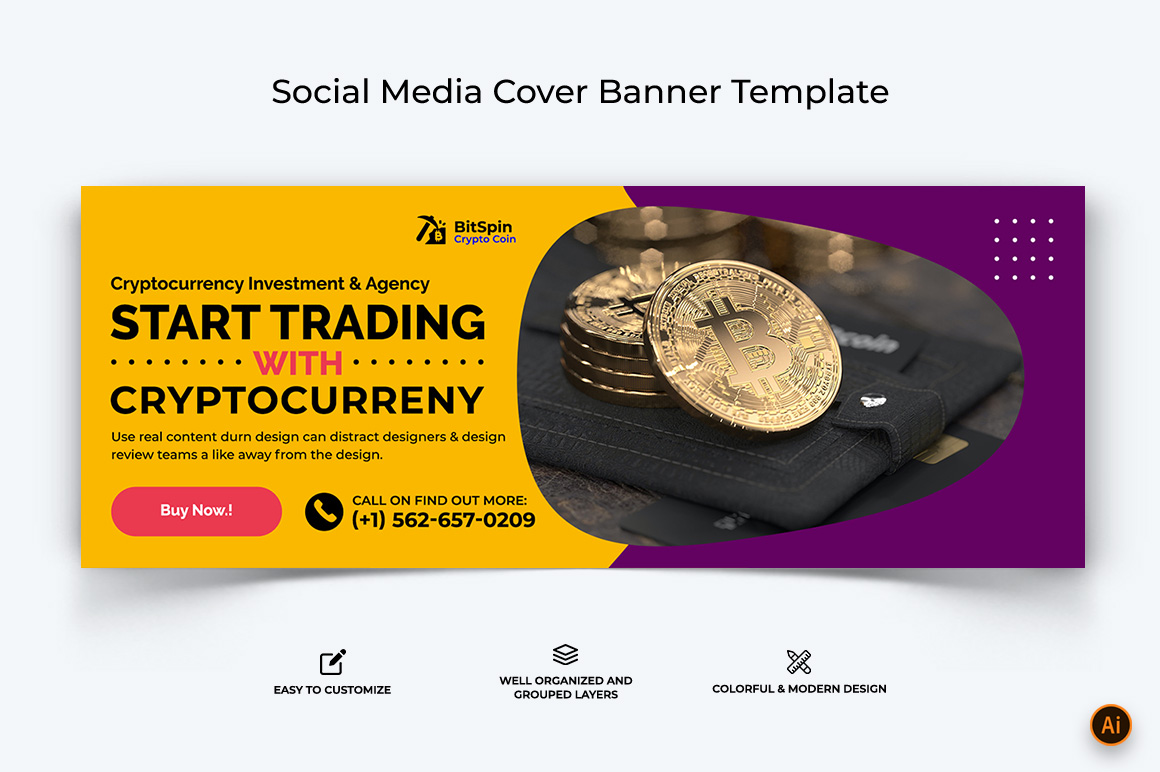 CryptoCurrency Facebook Cover Banner Design-19