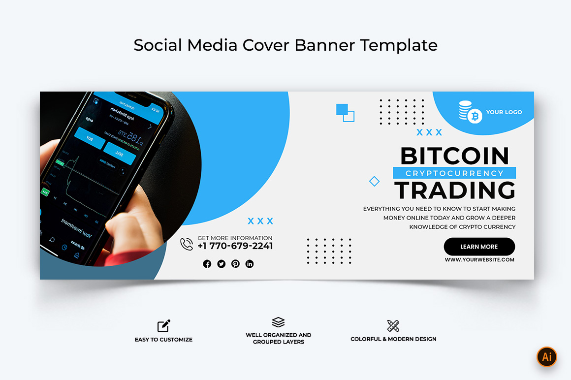 CryptoCurrency Facebook Cover Banner Design-23