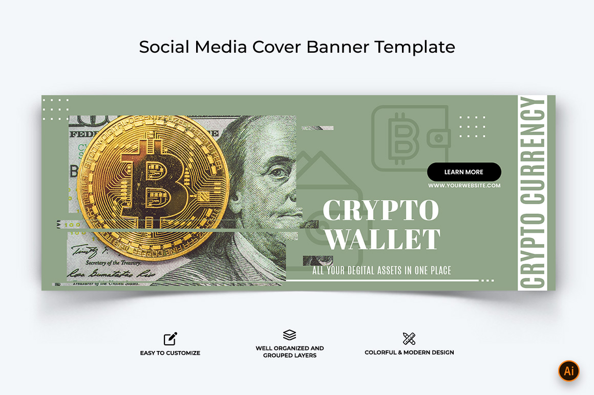 CryptoCurrency Facebook Cover Banner Design-24