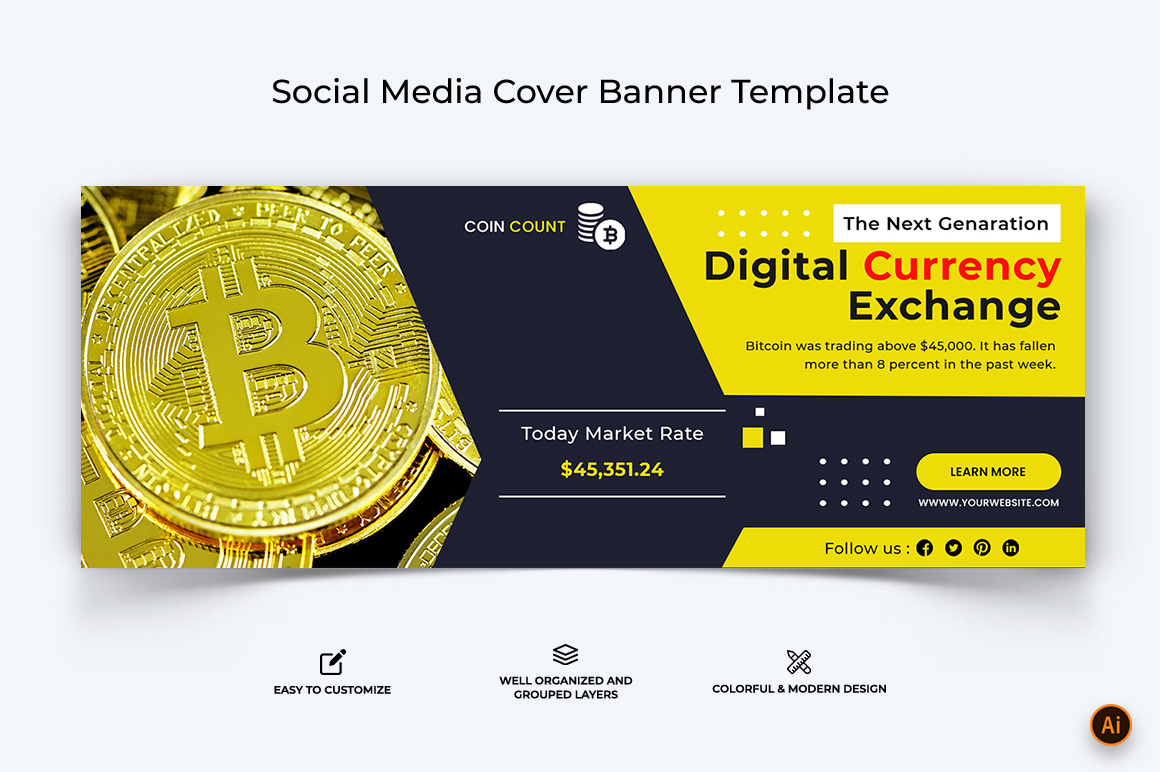 CryptoCurrency Facebook Cover Banner Design-27