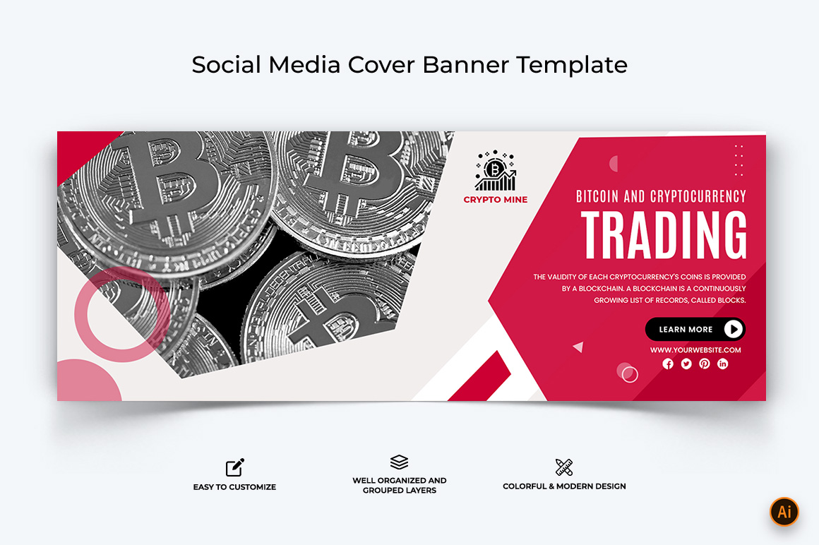 CryptoCurrency Facebook Cover Banner Design-29