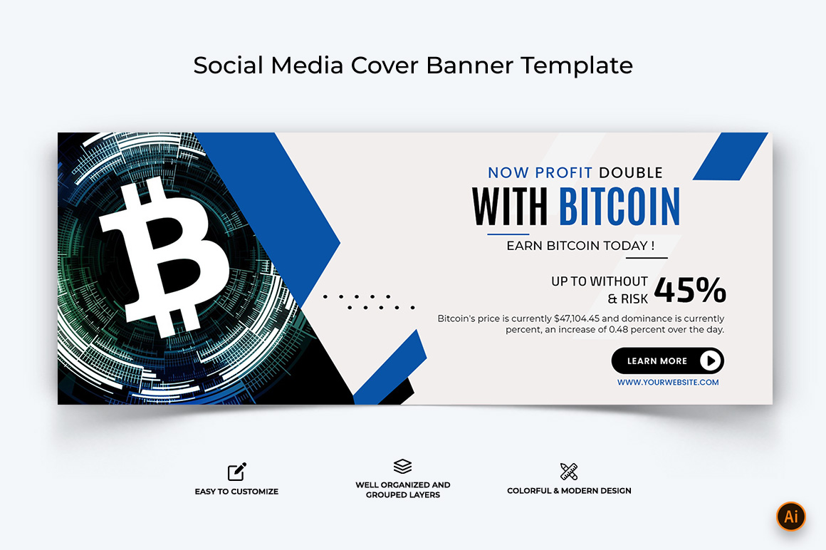 CryptoCurrency Facebook Cover Banner Design-30