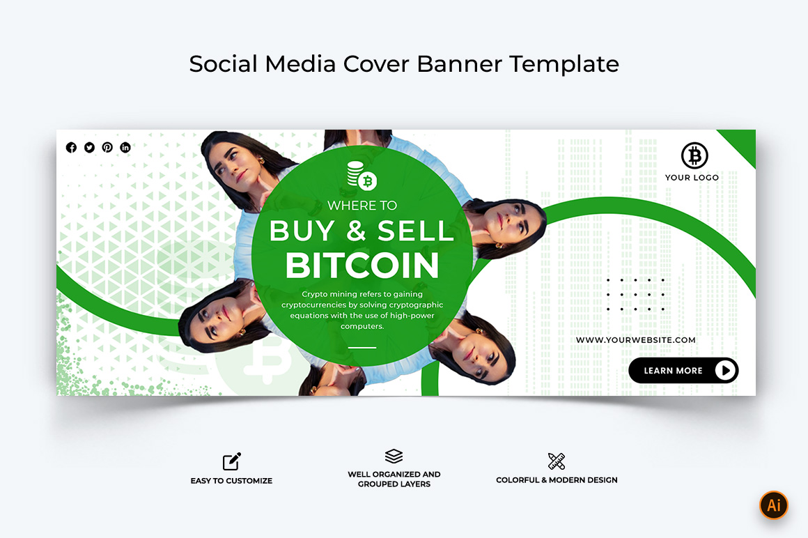 CryptoCurrency Facebook Cover Banner Design-32